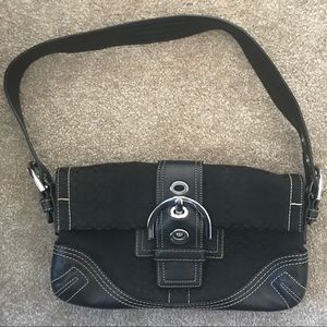 Coach Purse, Signature Soho Black Shoulder Bag